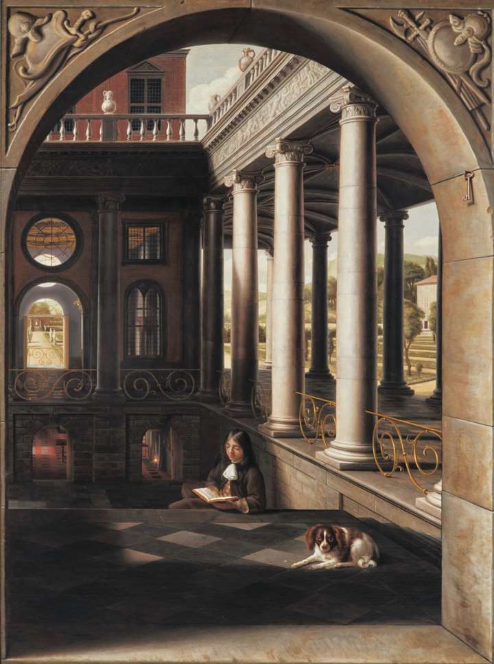 A Youth Reading in a Renaissaince Palace